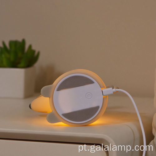 Luz noturna LED para mouse de silicone, recarregável por USB